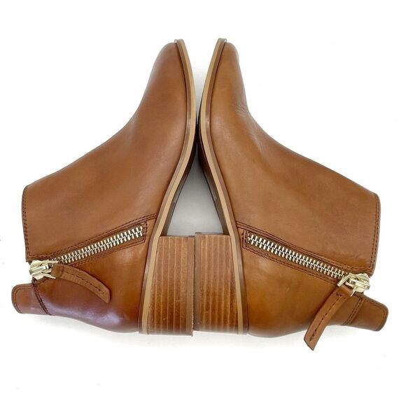Aldo Reravia Cognac Leather Ankle Bootie Low Heel Fashion Boot Women’s Size 9 - Picture 11 of 16
